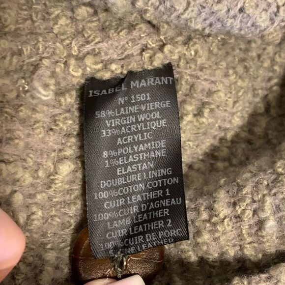 Isabel Marant Women’s wrap Sweater with button cowl neck  |Size: 1| - Picture 7 of 13